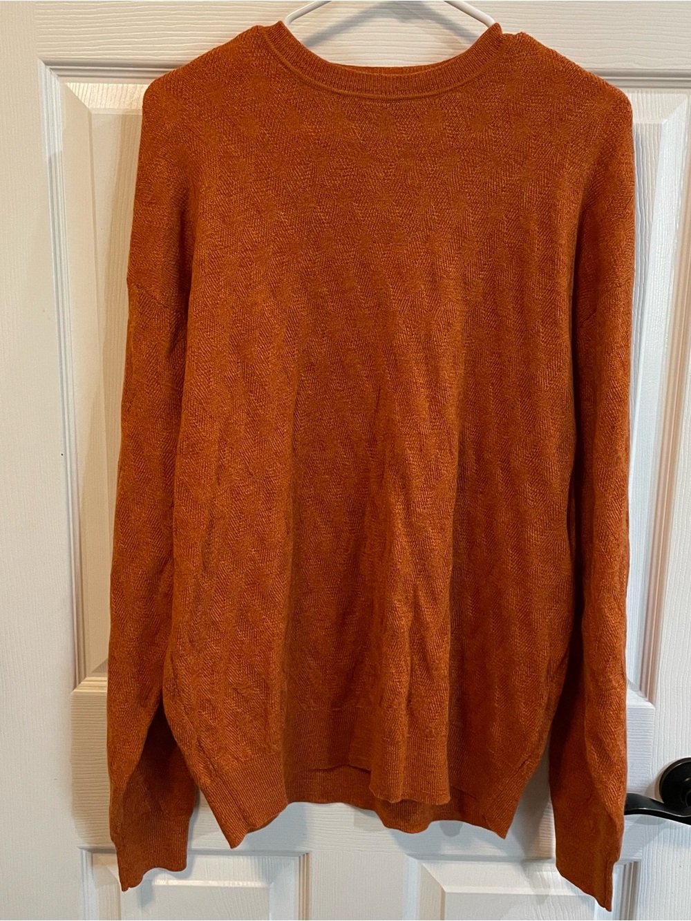 Robert Talbott 100% Merino Wool Orange Sweater M